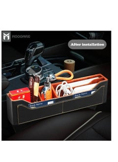 MOOGMAX Car Seat Gap Filler Leather Car Box Organizers and Storage Front Seats Interior Automotive Essentials - Car Accessories for Phones, Glasses, Keys, Cards  - Image 3
