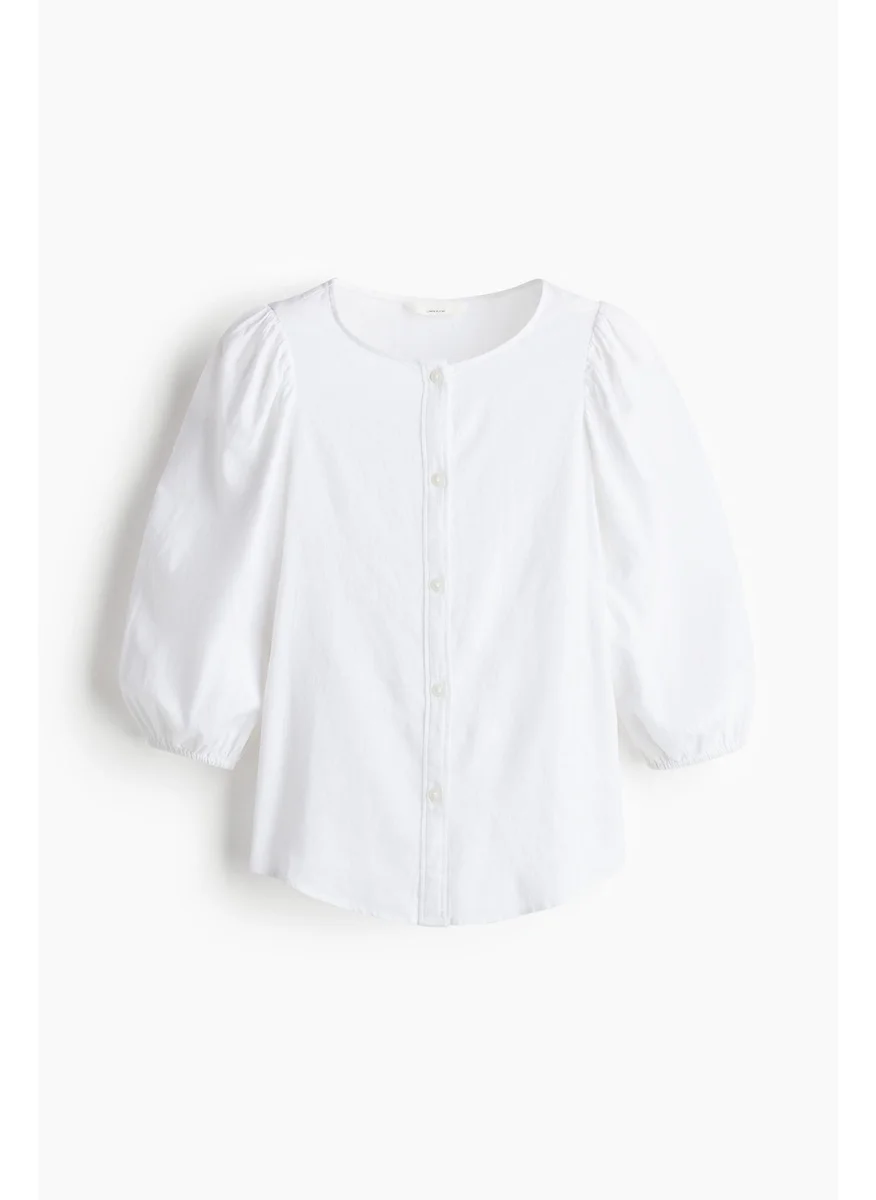 اتش اند ام Linen-Blend Blouse