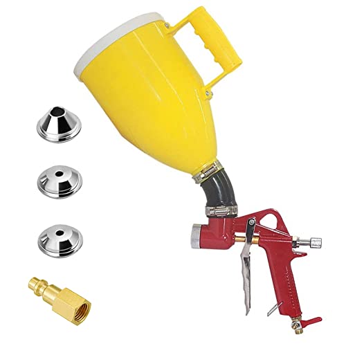 Joywayus Air Hopper Spray Gun with 4.0mm/6.0mm/8.0mm Nozzle Paint Texture Drywall Painting Sprayer, Yellow, 0.79 Gallon (3 L) Elbow - Image 1