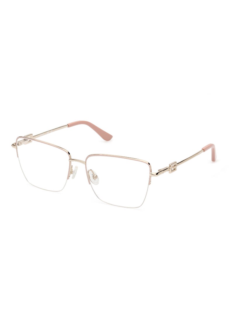 GUESS إطارات نظارات نسائية بشكل مربع - GU297607453 - حجم العدسة: 53 مم - وردي - Image 1