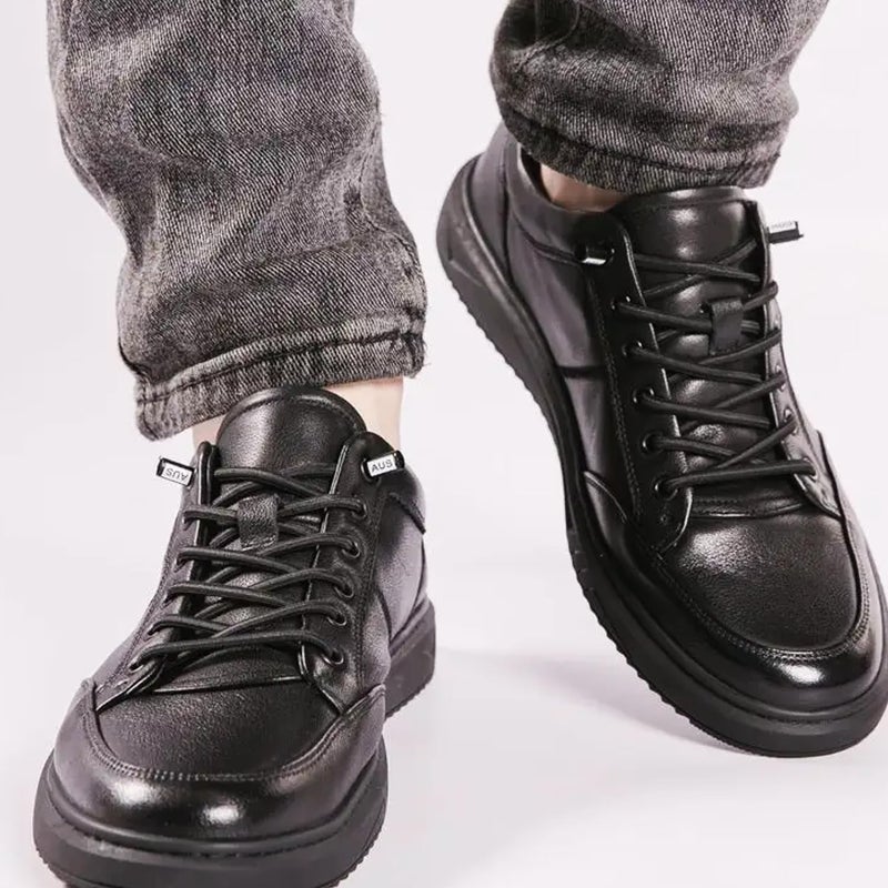 Yloko 2 Pairs No Tie Elastic Shoelaces - Black | Oval Tieless Shoe Laces | Stretch Shoe Strings For Adults & Kids Sneakers  Work Boots  Athletic Shoes - Image 2