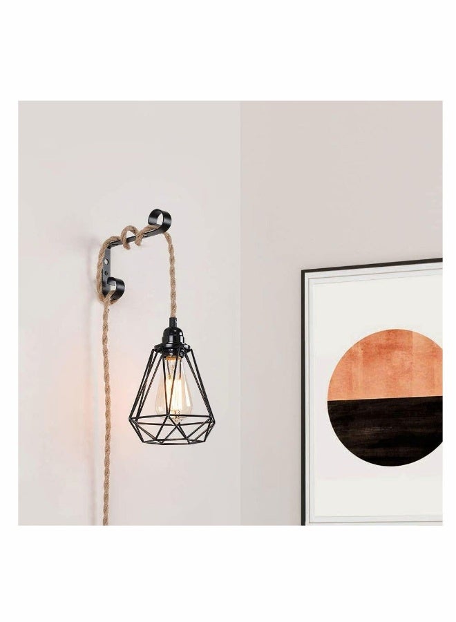 DIY 15ft Industrial Retro Ceiling Pendant Cord Pendant Light Kit Switch Plug Fabric Outlet Set E26 E27 Lighting Fixture Cable - Image 4