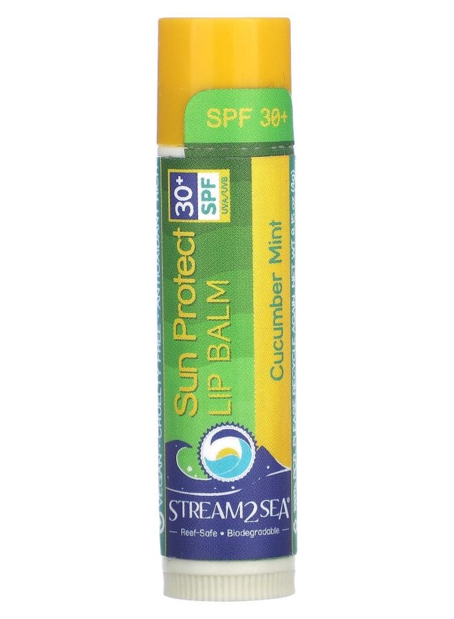 Stream2Sea Sun Protect Lip Balm SPF 30+ Cucumber Mint  0.15 oz (4 g)