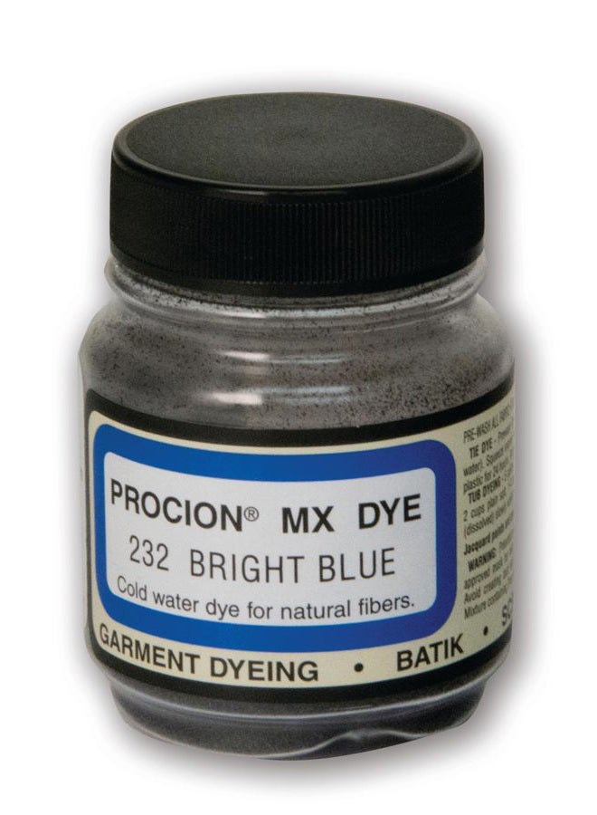 Jacquard Procion Tie Dye Powder Bright Blue 2/3oz Jar - Powder Dye for Tie Dye - Permanent & Washfast Powder Tie Dye - Use as Ice Tie Dye Powder, Cold Water Dye for Fabric & Clothing Dye  - Image 1