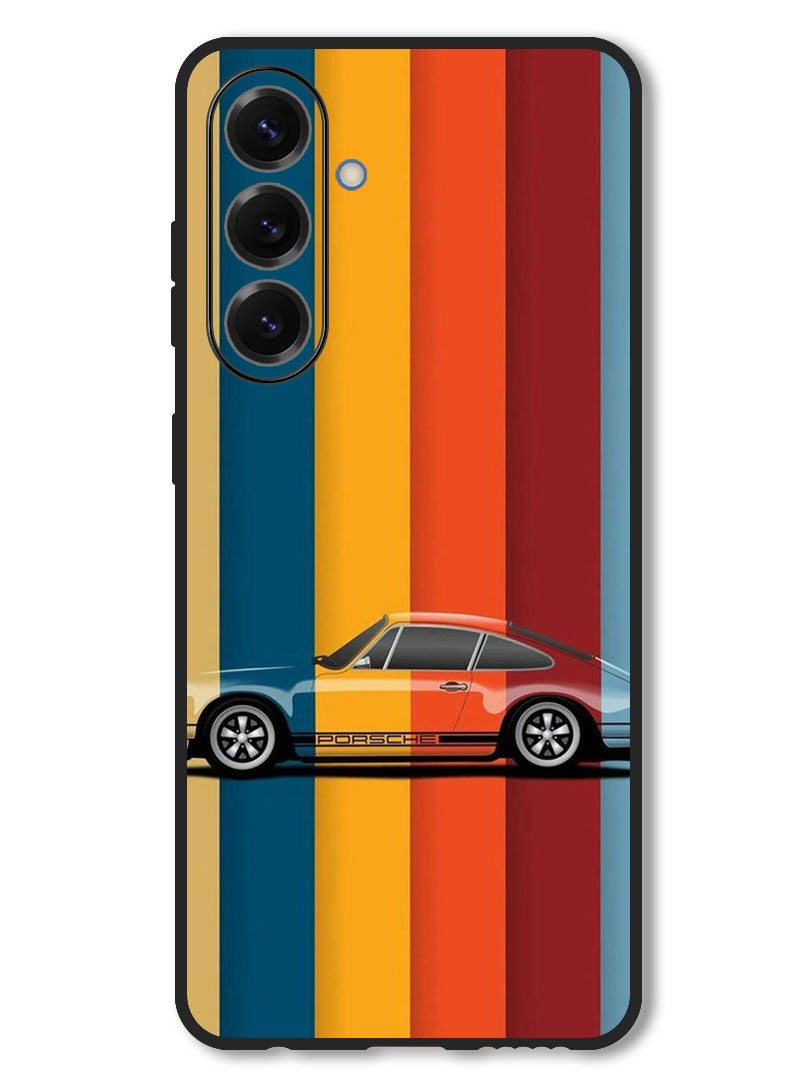 Theodor Case Compatible with Samsung Galaxy F56 6.74 Inch Protection Shockproof Bumper Cover Vintage Porche - Image 1