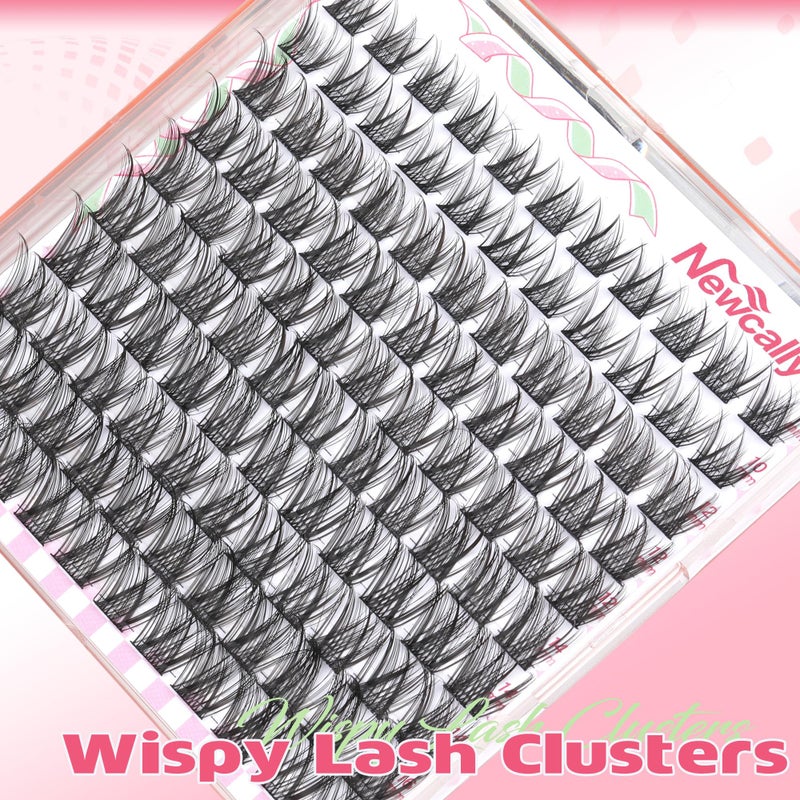 Newcally Lash Clusters Natural Lash Extension Wispy Eyelash Clusters C-curly DIY Eyelash Extension 10-16MM Individual Lashes Cluster Eyelash Extension by Newcally - Image 4