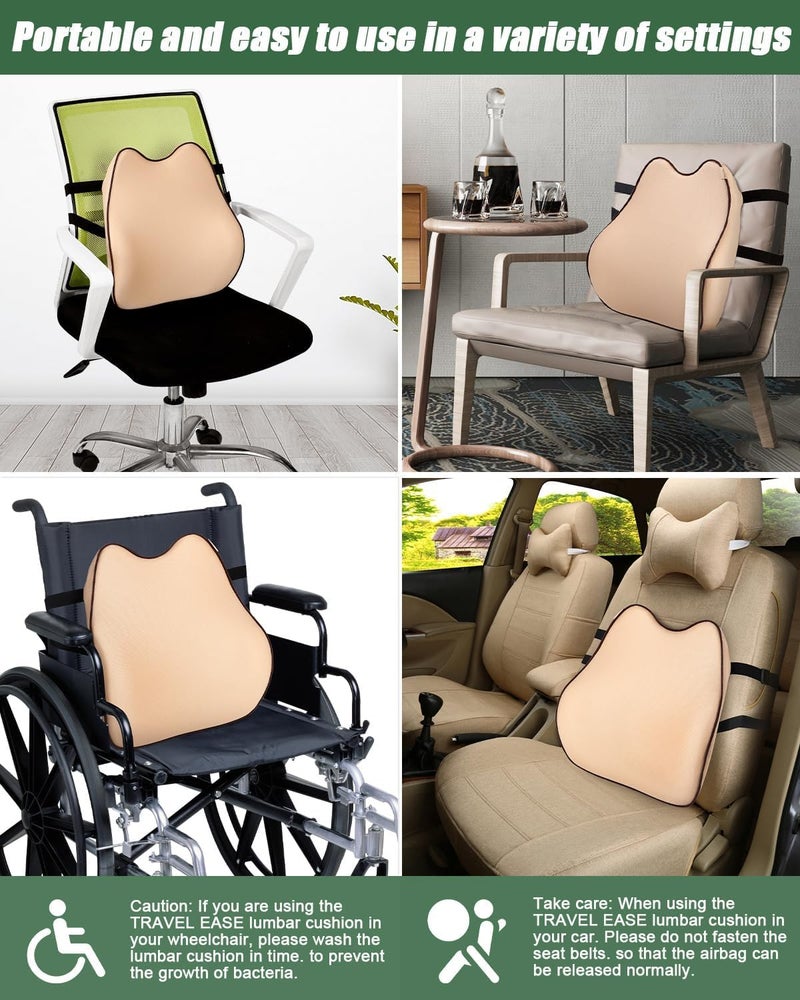 كاست ويف وسادة دعم أسفل الظهر من Everlasting Comfort للكرسي المكتبي، دعم أسفل الظهر من الإسفنج الذكي للسيارة، وسادة ظهر من الإسفنج الذكي للكرسي والسيارة والأريكة - Image 5