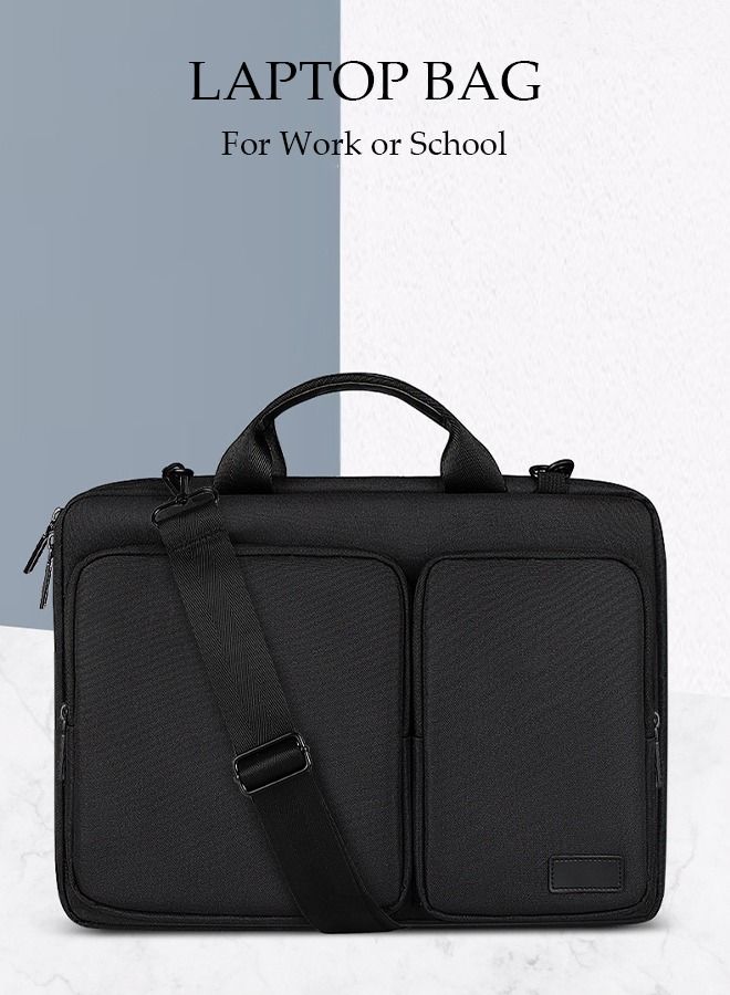 DUNISO 15.6 Inch Laptop Bag with Internal Drop Resistant Design Lightweight Computer Bag Travel Business Briefcase Water Resistance Shoulder Messenger Bag for Men and Women Work Office School  - Image 2