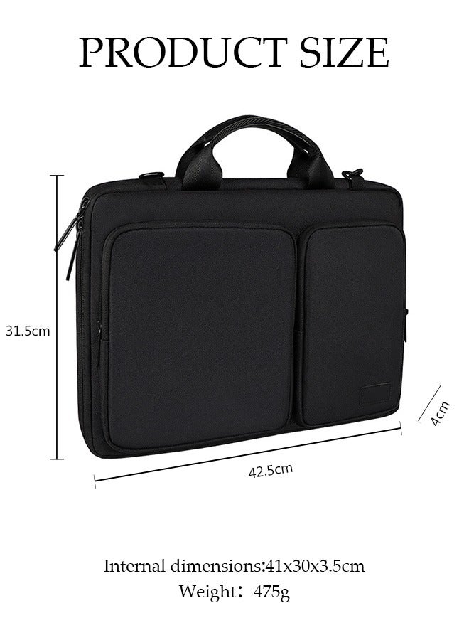 DUNISO 15.6 Inch Laptop Bag with Internal Drop Resistant Design Lightweight Computer Bag Travel Business Briefcase Water Resistance Shoulder Messenger Bag for Men and Women Work Office School  - Image 4