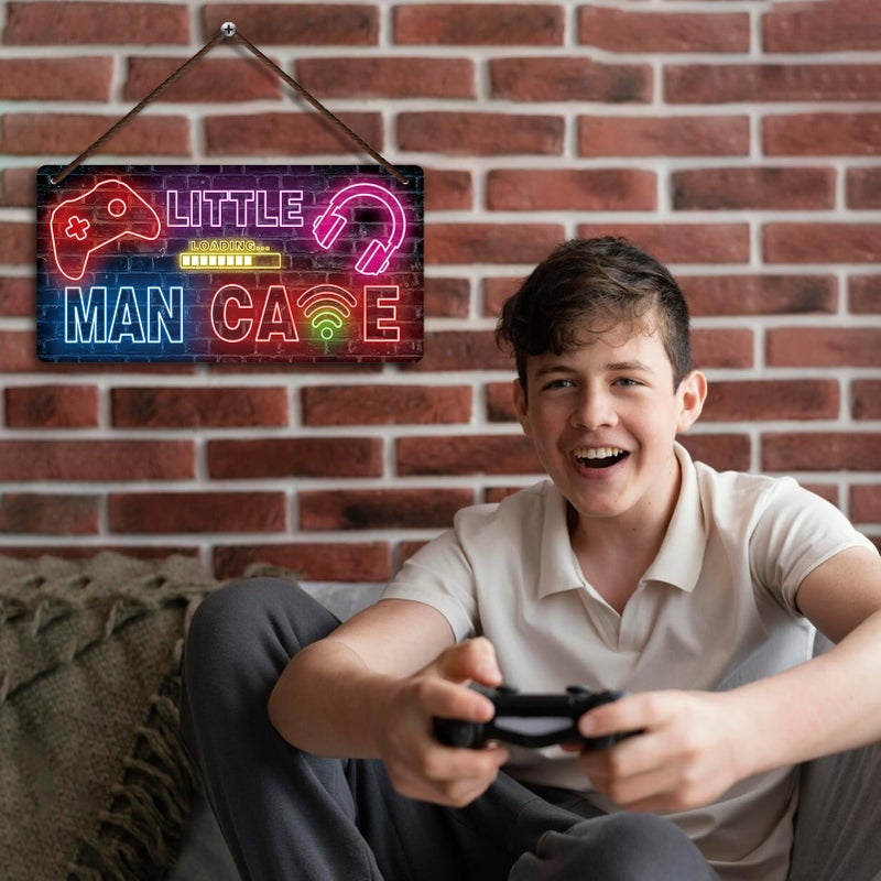 Fun-Plus Little Man Cave Sign, Game Room Decor for Boys, Gaming Room Wall DÃ©cor, Gamer's Room Must Have, Do Not Disturb Gaming is in Progress - Image 5