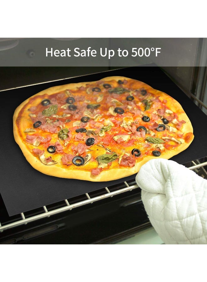 Chabeia 3 Pcs Oven Liners, for Bottom of Electric Gas Oven, Oven Liners BPA and PFOA Free, 40x50 cm Heavy Duty Non Stick Teflon Oven Mats, reusable for Toaster, Convection, Microwave Ovens Grills（Black） - Image 5