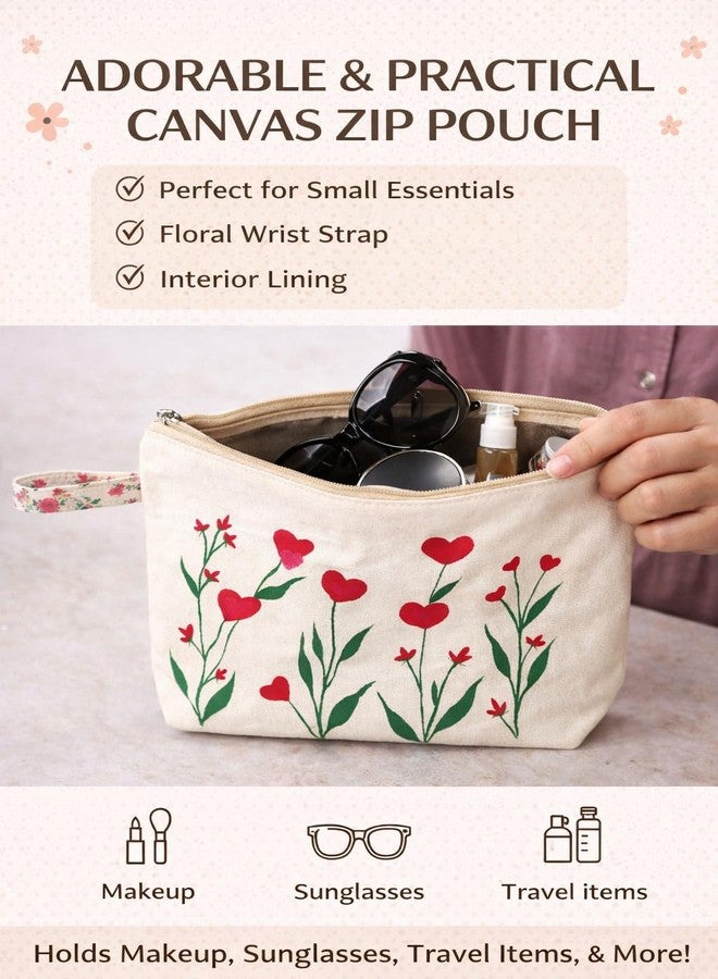 Amzgear Women Cotton Canvas Tote Bag Combo| Large Shoulder Bag for Shopping, Work & Travel | Reusable Grocery Handbag with Inner Pocket (Tote Bag & Clutch) - Image 3