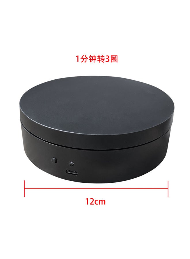 طاولة عرض دوارة أوتوماتيكية 12 سم، منصة دوارة كهربائية 360 درجة لعرض الفيديو المباشر - Image 1