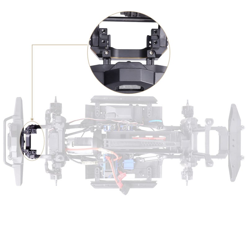 Hobbypark 87.8G/Pc Heavy Duty Brass Front Bumper Servo Mount For Traxxas Trx-4 Trx4 1/10 Rc Crawler Car Scale & Trail Truck - Image 2