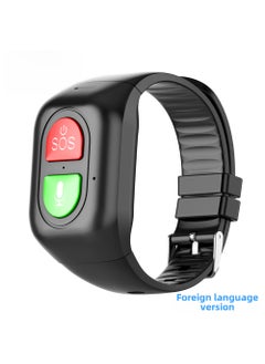 Generic 4G Elderly Smartwatch GPS Heart Rate Blood Pressure S8H Black-foreign language version 