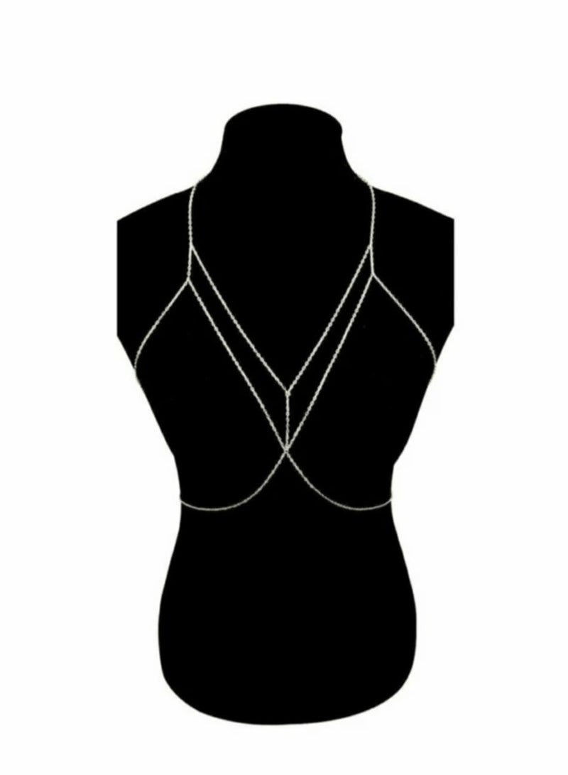 اكسوارات ار ايه سلسله بطن نسائي فضي شيك - يمكن التوسيع  - Image 2