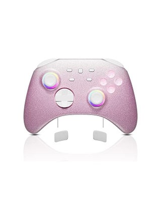 Pink Wireless Switch Controller Compatible with Switch, Windows PC iOS Android Steam/Steam Deck, Bluetooth Pro Controller with RGB Light Turbo, Motion, Vibration, Wake-Up, Headphone Jack - pzsku/Z7B14EF15212D4294BCBCZ/45/_/1734067134/2babb45a-3f4a-4595-bc36-c3667eed971c
