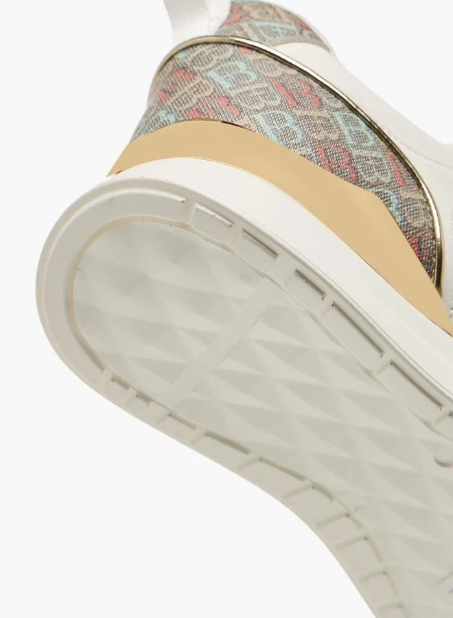 Flora Bella By Shoexpress MULTICOLOUR Women's Monogram Print Sneakers with Lace-Up Closure for Women | Best Price UAE