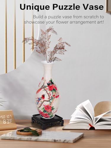 KOSTBAR 3D Puzzles for Adults 160 Pieces 3D Puzzle Vase for Flowers Unique Arts and Crafts for Adults Unique Housewarning Gifts for Women Men Plastic Puzzle Vase for Home and Office Decor - Image 5