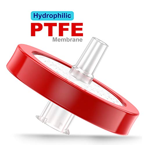Ks-Tek Syringe Filters PTFE Membrane - Hydrophilic Filtration,25mm Diameter,0.22um Pore Size,Pack of 10 - Image 2