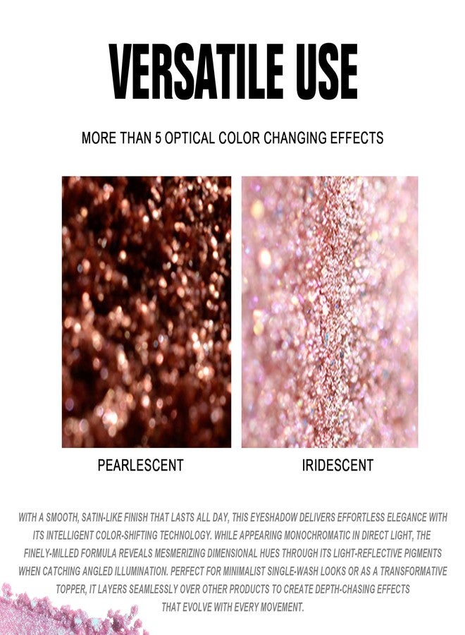 Easilydays Pink Shimmer Sparkle Chameleon Duo Chrome Multichrome Mashed Potato Monochrome Eyeshadow, Light-Reflecting Single Mini Eye Shadow Palette Makeup for Women, Glitter Eyeshadow Stick, 02 Pink - Image 3