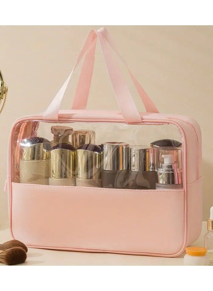 أوريتي حقيبة مكياج شفافة مع سحاب حقيبة مكياج محمولة حقيبة مكياج شفافة للسفر حقيبة حجم كورت حقيبة متوافقة مع شركة طيران المطار حقيبة مكياج للسفر للنساء والرجال حقيبة مكياج شفافة كبيرة - Image 2