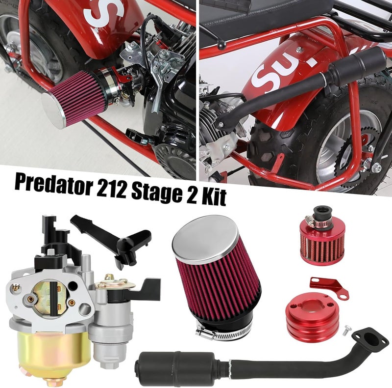CILOYU Mini Bike Carburetor 212cc Exhaust Muffler Throttle Stage 2 Kit for Predator Engines - Image 3