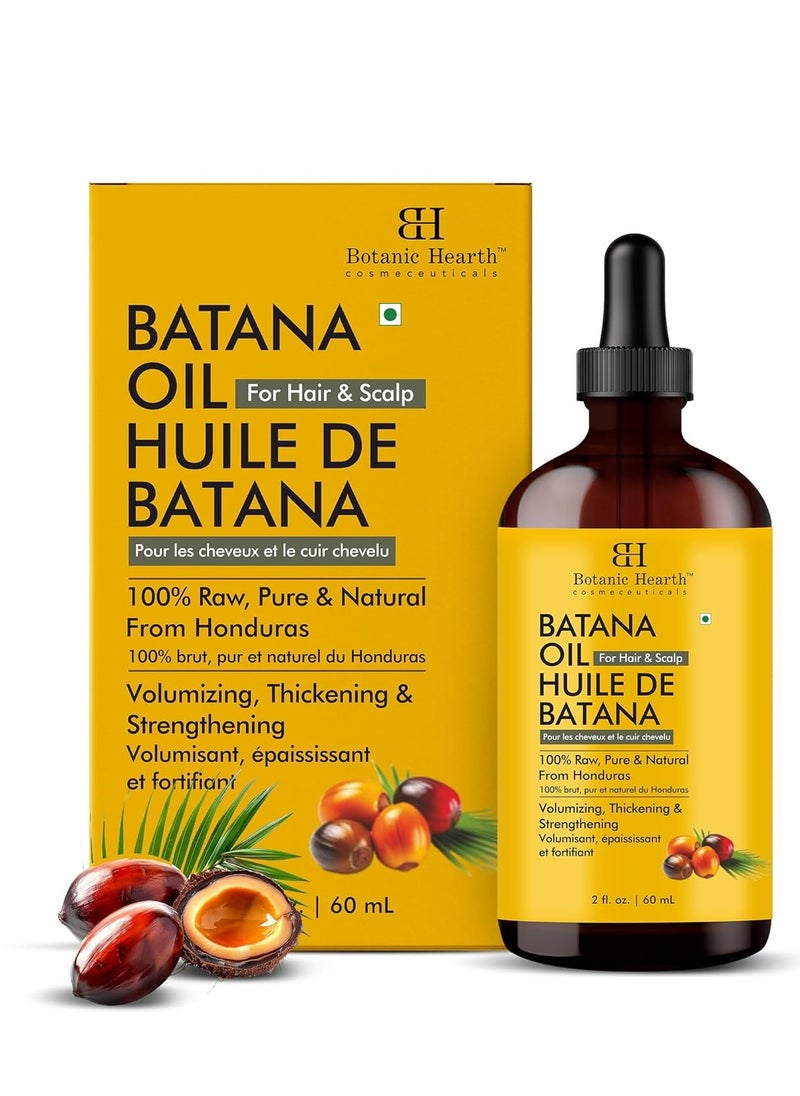 Botanic Hearth Botanic Hearth Raw Batana Oil for Hair Growth (2 fl oz) | 100% Pure & Unrefined Oil from Honduras | Promotes Thicker, Stronger Hair  - Image 1