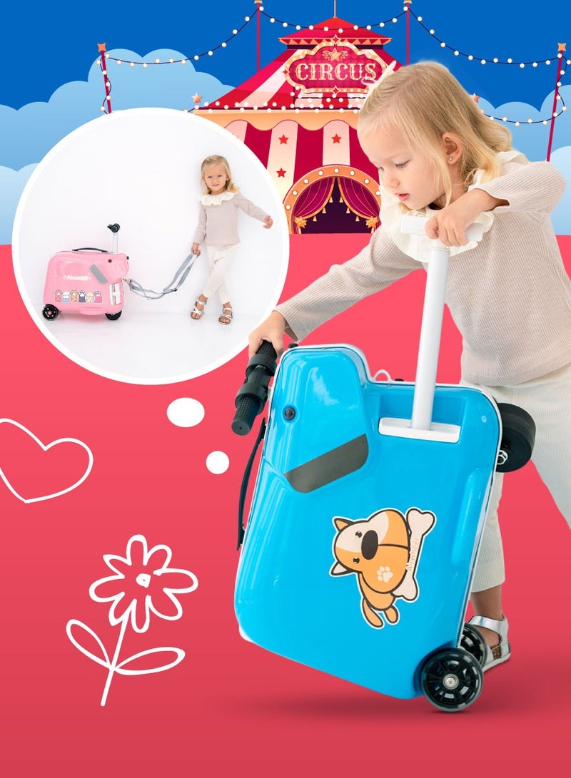Airwheel SQ3 Kids Electric Luggage - Blue | 15L Compact Travel Luggage, Motorized Electric Luggage Scooter for Convenient and Fast Travel with Removable Battery | Official Dealer in UAE