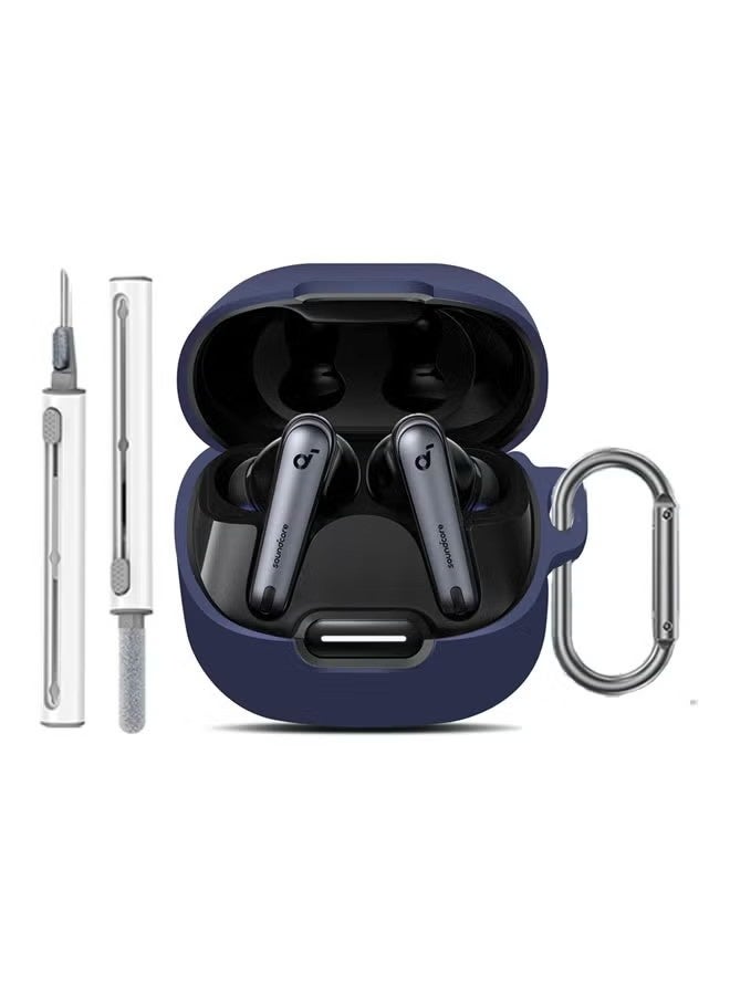 for Liberty 4 NC Case Cover with Cleaner Kit, Soft Silicone Protective Case for Anker Soundcore Liberty 4 NC Case for Women Men, Liberty 4 NC Case Accessories with Keychain - Image 1