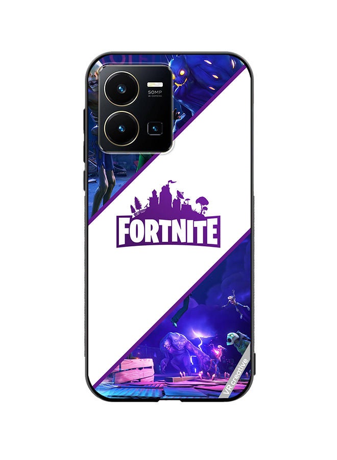 Protective Case Cover For Vivo Y35 Fortnite Design Multicolour
