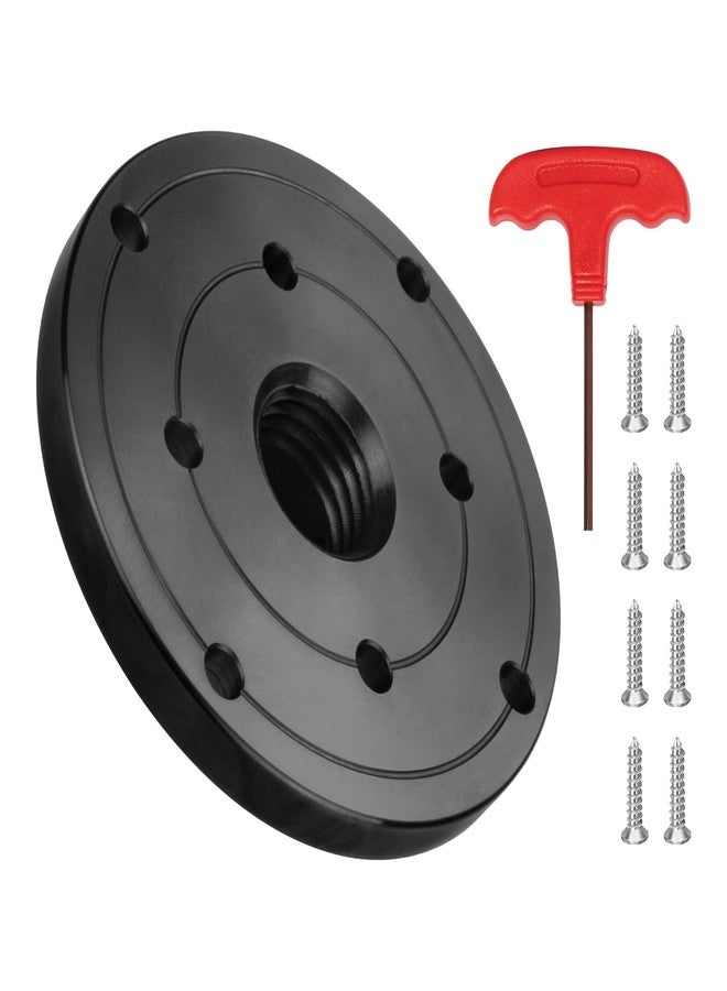 DEEFIINE 4'' Steel Wood Lathe Faceplate Chucks,Faceplate for Wood Lathe,Lathe Face Plate Fit for 1'' x 8TPI Spindle without Screwchuck - Image 1