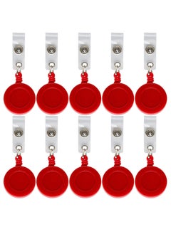 PARTNER 10-Piece Badge Reel for ID Cards Red  - Image 1