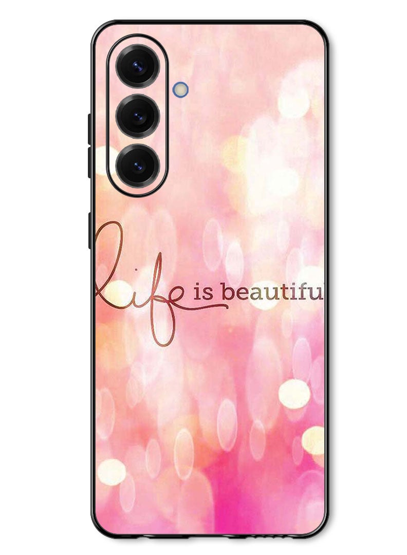 Theodor Case Compatible with Samsung Galaxy A57 Protection Shockproof Bumper Cover Life Is Beautiful - Image 1