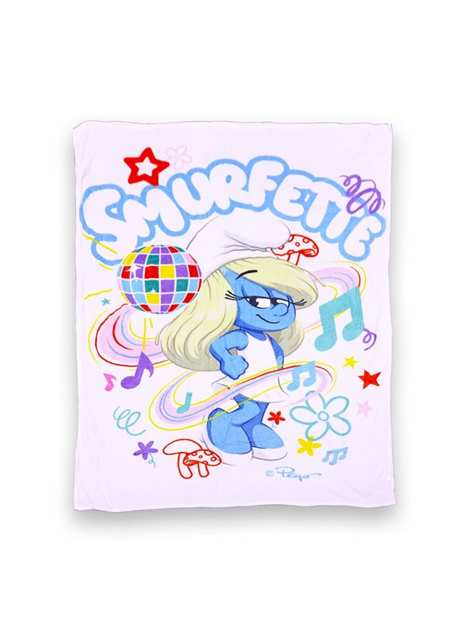 DANUBE HOME بطانية فانيلا سمورف للأطفال من ديزني - مجموعة لحاف وملاءة سرير 100% بوليستر - أغطية وبطانيات متعددة الألوان - أثاث ناعم ومريح لغرفة نوم الأطفال