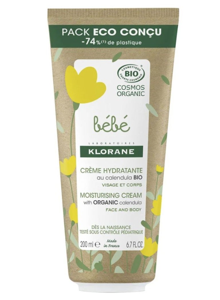 Klorane Baby Moisturising Cream Bio with Organic Calendula 200ml - Image 1