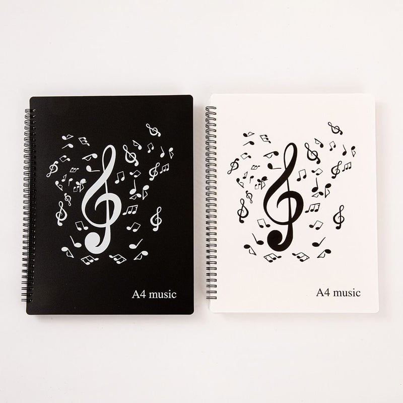 New Style A4 Piano Sheet Music Folder Three Prong Binder Clip Non Reflective Modifiable 40 Inner Pages Holds 80 Sheets For Student Sheet Music Storage - Image 5