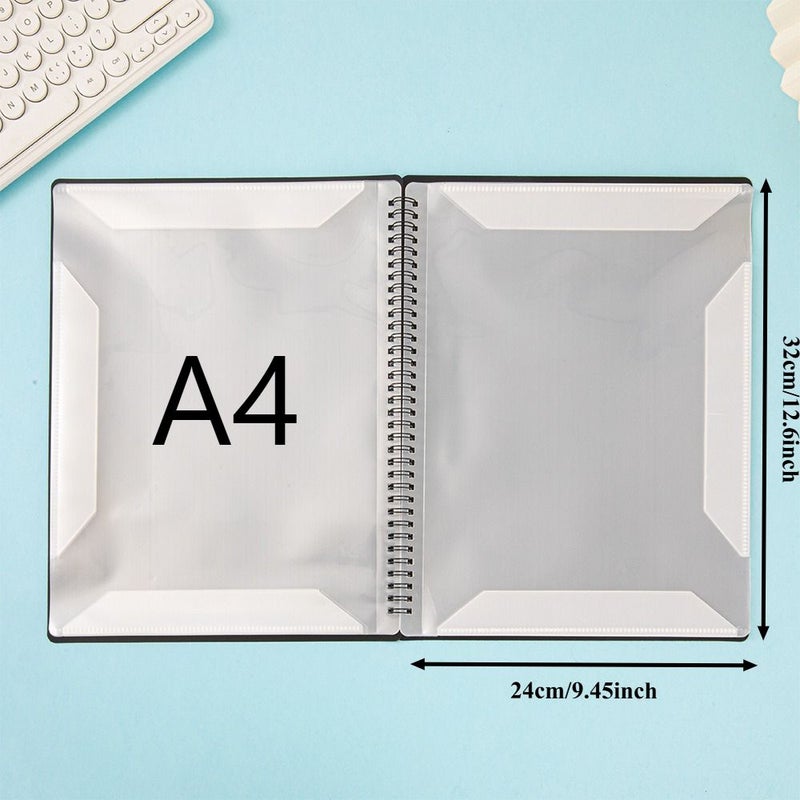 New Style A4 Piano Sheet Music Folder Three Prong Binder Clip Non Reflective Modifiable 40 Inner Pages Holds 80 Sheets For Student Sheet Music Storage - Image 3