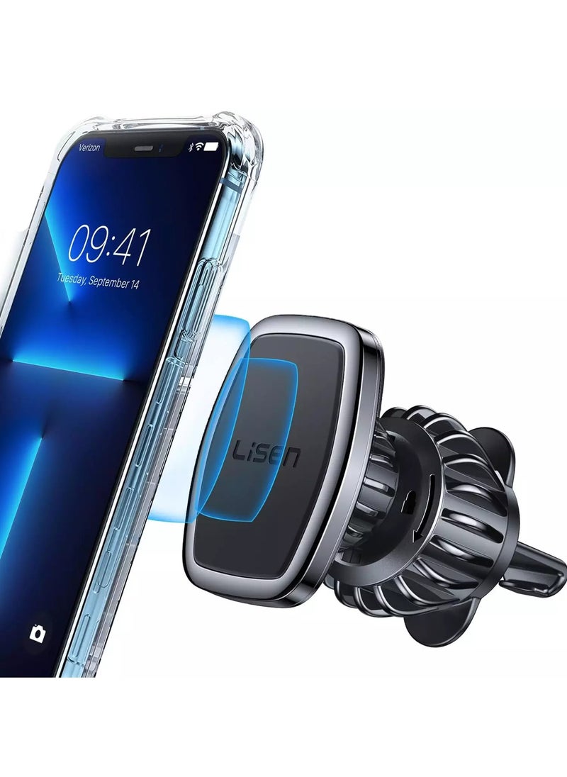 Lisen - Phone Holder Car, [Upgraded Clip] Ultra Magnetic Phone Mount [6 Strong Magnets] Cell Phone Holder Car Magnetic [Case Friendly] Phone Car Holder Mount for 4-6.7 inch Smartphones - Image 1