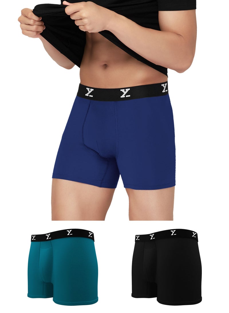 XYXX Pack of 3 mens IntelliSoft Modal Boxer Briefs  - Image 1