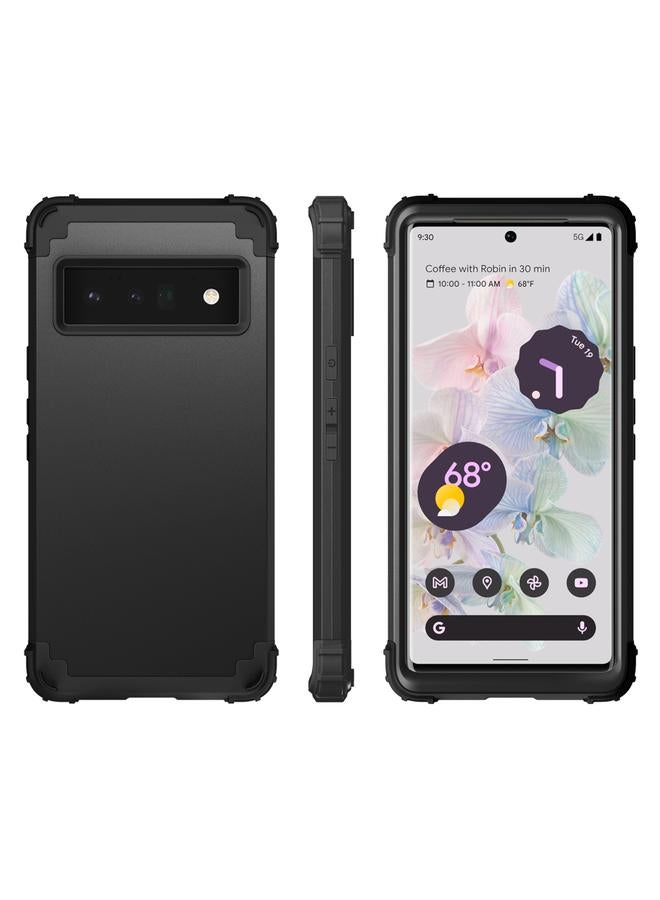 اس-توب جراب لهاتف Google Pixel 6 Pro 3 في 1 مقاوم للصدمات من البولي كربونات + جراب هاتف واقٍ من السيليكون - Image 2