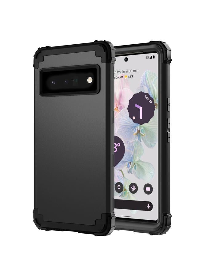 اس-توب جراب لهاتف Google Pixel 6 Pro 3 في 1 مقاوم للصدمات من البولي كربونات + جراب هاتف واقٍ من السيليكون - Image 1