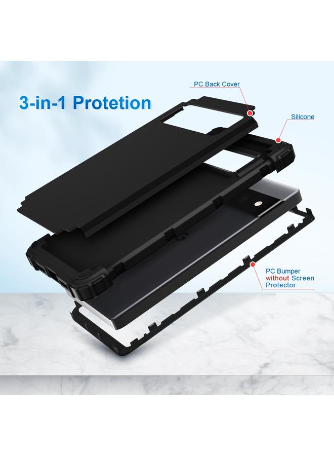 اس-توب جراب لهاتف Google Pixel 6 Pro 3 في 1 مقاوم للصدمات من البولي كربونات + جراب هاتف واقٍ من السيليكون - Image 3