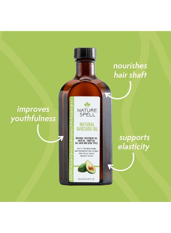 Nature Spell Avocado Oil For Hair & Skin 150Ml – Treatment Hair Oil For Hair Growth And Repair - Skincare Oil To Improve Your Natural Glow – Made In The Uk - Image 3