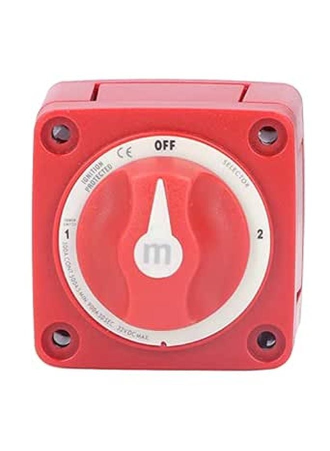 300A Dual Circuit Battery Disconnect Isolator Red Copper Panel Mount for Marine RV Truck - Image 1