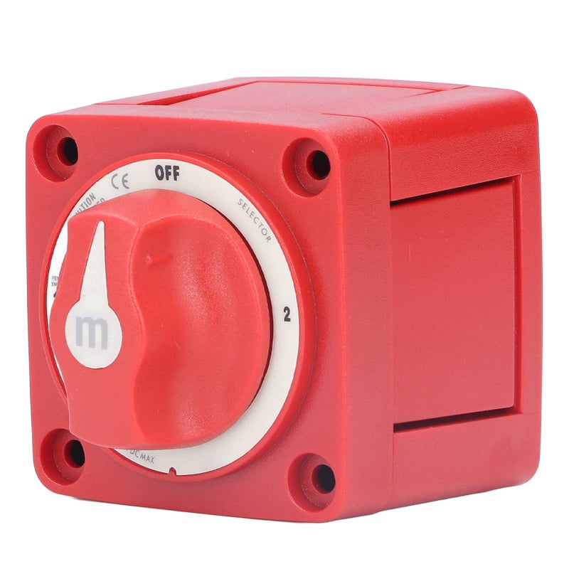 300A Dual Circuit Battery Disconnect Isolator Red Copper Panel Mount for Marine RV Truck - Image 5