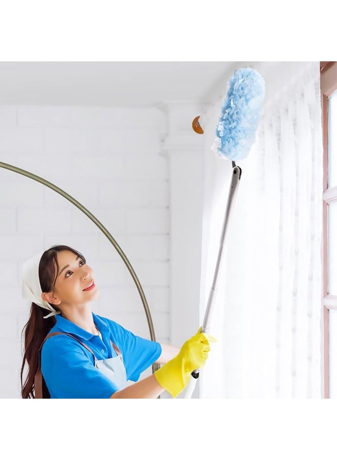 AIR U+ 30 Count Heavy Duty Duster Refills with 3 ft Extendable Handle Starter Kit, Compatible with Swiffer Disposable Microfiber Feather Dusters for Cleaning Home - Image 4