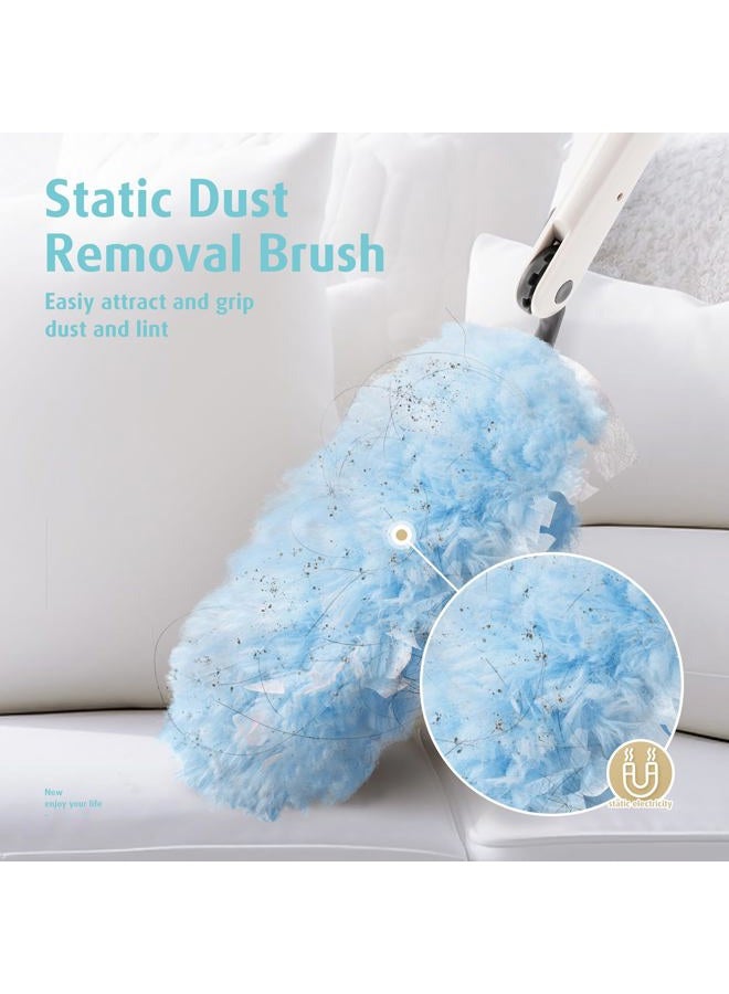 AIR U+ 30 Count Heavy Duty Duster Refills with 3 ft Extendable Handle Starter Kit, Compatible with Swiffer Disposable Microfiber Feather Dusters for Cleaning Home - Image 5