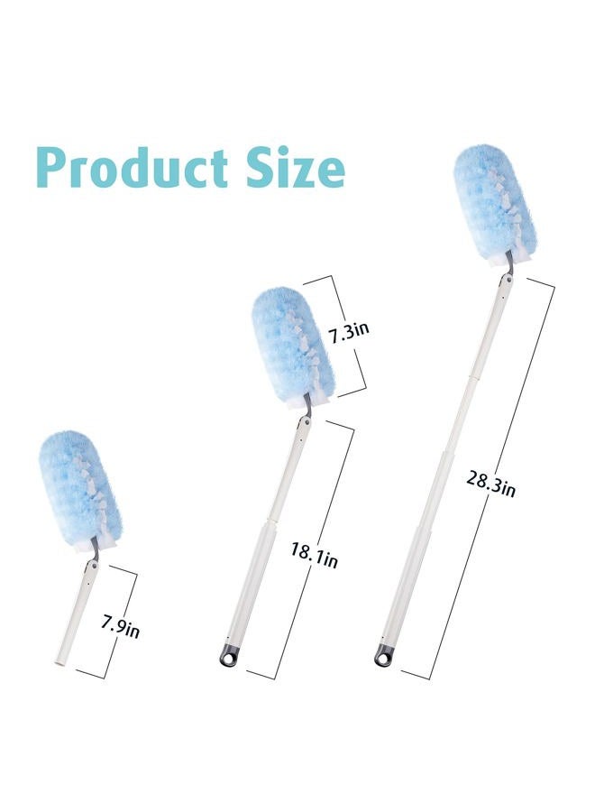 AIR U+ 30 Count Heavy Duty Duster Refills with 3 ft Extendable Handle Starter Kit, Compatible with Swiffer Disposable Microfiber Feather Dusters for Cleaning Home - Image 2