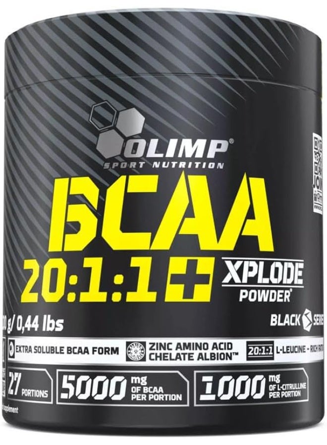 أولمب مسحوق BCAA Xplode من سبورت نيوتريشن، 20:1:1، بنكهة كولا متفجرة - 200 غرام | مع إل-سيترولين، وفيتامين ب6، ومغنيسيوم | مكمل BCAA سريع الامتصاص لأنماط الحياة النشطة - Image 1